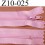 fermeture zip à glissière longueur 10 cm couleur rose non séparable largeur 2.5 cm glissière nylon largeur du zip 4 mm