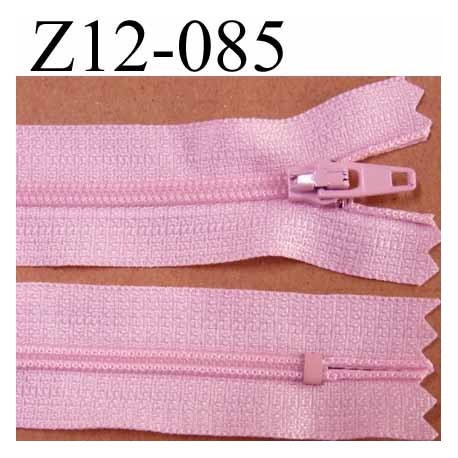 fermeture zip de marque à glissière longueur 12 cm couleur rose non séparable largeur 2.5 cm glissière nylon largeur du zip 4 mm