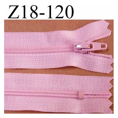 fermeture zip de marque à glissière longueur 18 cm couleur rose non séparable largeur 2.5 cm glissière nylon largeur du zip 4 mm