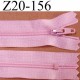 fermeture zip de marque à glissière longueur 20 cm couleur rose non séparable largeur 2.5 cm glissière nylon largeur du zip 4 mm
