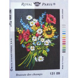 canevas 30X40 marque ROYAL PARIS thème brassée des champs dimennsion 30 centimètres par 40 centimètres 100 % coton