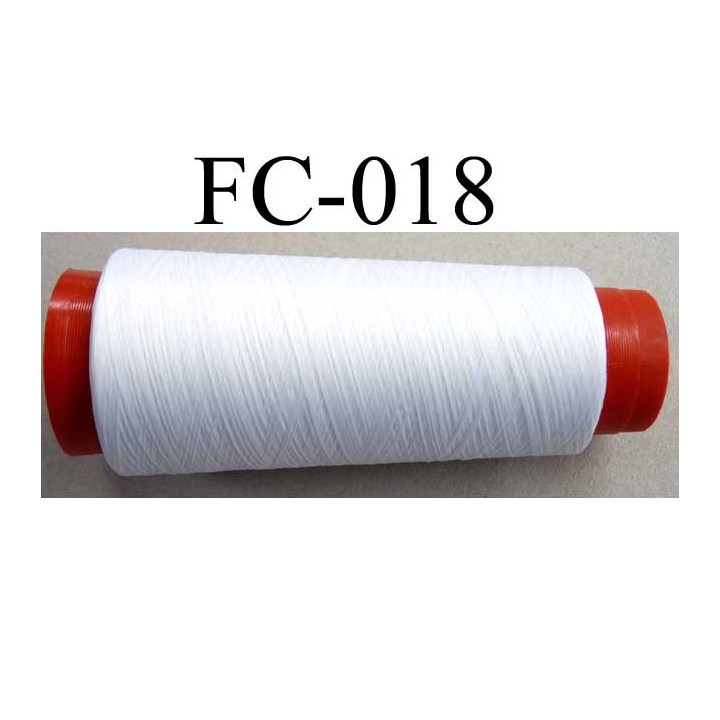 DESSTOCKAGE CONE de fil mousse polyamide fil n° 120 couleur blanc  longueur de 2000 mètres bobiné en France