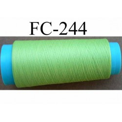 cone de fil mousse polyester fil fin n°150 couleur vert anis longueur du cone 1000 mètres fabriqué en France