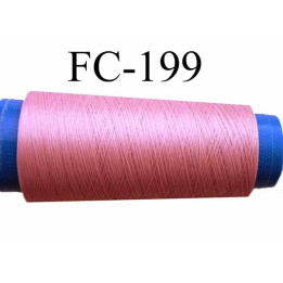 Cone de fil mousse polyamide fil n° 120 couleur rose camélia ou vieux rose longueur du cone 2000 mètres bobiné en France