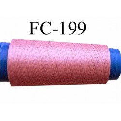 Cone de fil mousse polyamide fil n° 100 couleur rose camélia ou vieux rose longueur du cone 2000 mètres bobiné en France