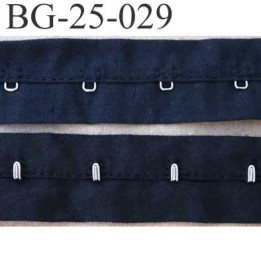 ruban  galon bande agrafe couleur noir largeur 25 mm coton  souple  un mètre male et un mètre femelle