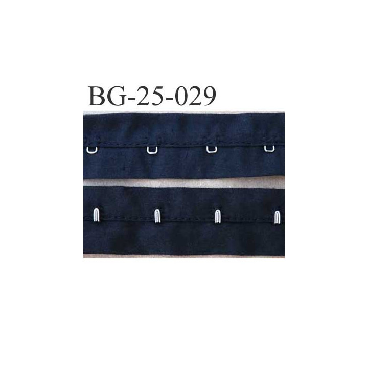ruban  galon bande agrafe couleur noir largeur 25 mm coton  souple  un mètre male et un mètre femelle