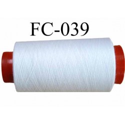 CONE de fil Polyester fil n° 120 couleur blanc longueur de 1000 mètres fabriqué en France