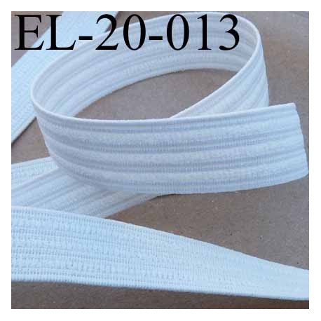 élastique plat fronceur ou à smock largeur 20 mm couleur blanc souple prix au mètre