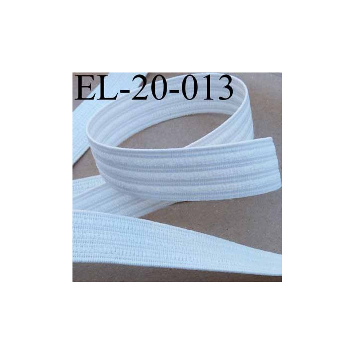 élastique plat fronceur ou à smock largeur 20 mm couleur blanc souple prix au mètre