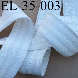 élastique plat fronceur ou à smock largeur 35 mm couleur blanc souple et doux prix au mètre