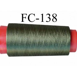 Cone de fil nylon 2/70 solide couleur vert longueur 5000 mètres fabriqué en France