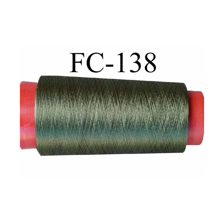 Cone de fil nylon 2/70 solide couleur vert longueur 5000 mètres bobiné en France