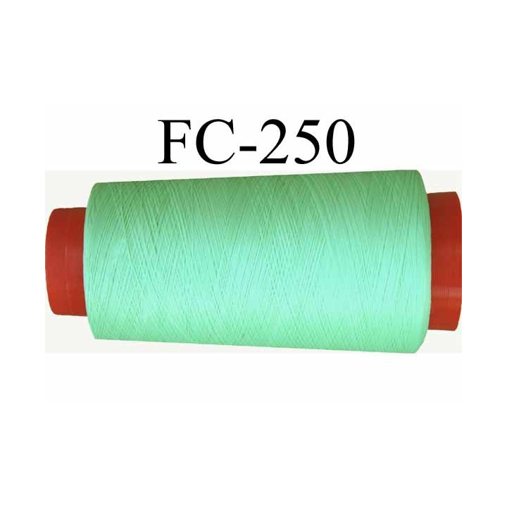 CONE de fil mousse Polyester texturé fil n° 120 couleur vert  longueur de 1000 mètres bobiné en France