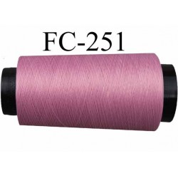 Cone de fil mousse polyester texturé fil n° 120 couleur vieux rose  cone de 1000 mètres fabriqué en France