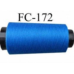 Cone de fil polyester fil n° 120 couleur bleu longueur du cone 1000 mètres bobiné en France
