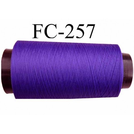 Cone de fil mousse texturé polyester fil n° 160 couleur violet longueur 1000 mètres bobiné en France