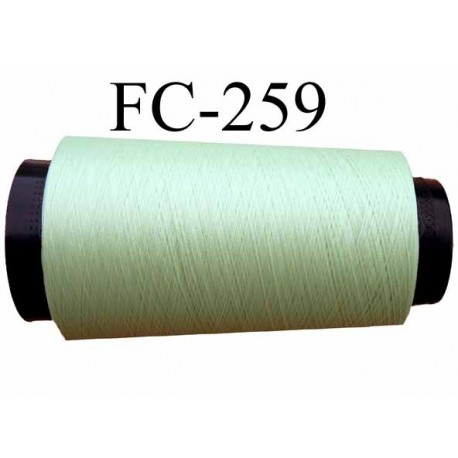 Cone de fil mousse texturé polyester fil n° 165 couleur vert longueur 2000 mètres bobiné en France