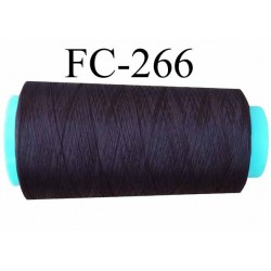 Cone de fil mousse polyester texturé fil n°120 couleur marron foncé longueur du cone 1000 mètres fabriqué en France