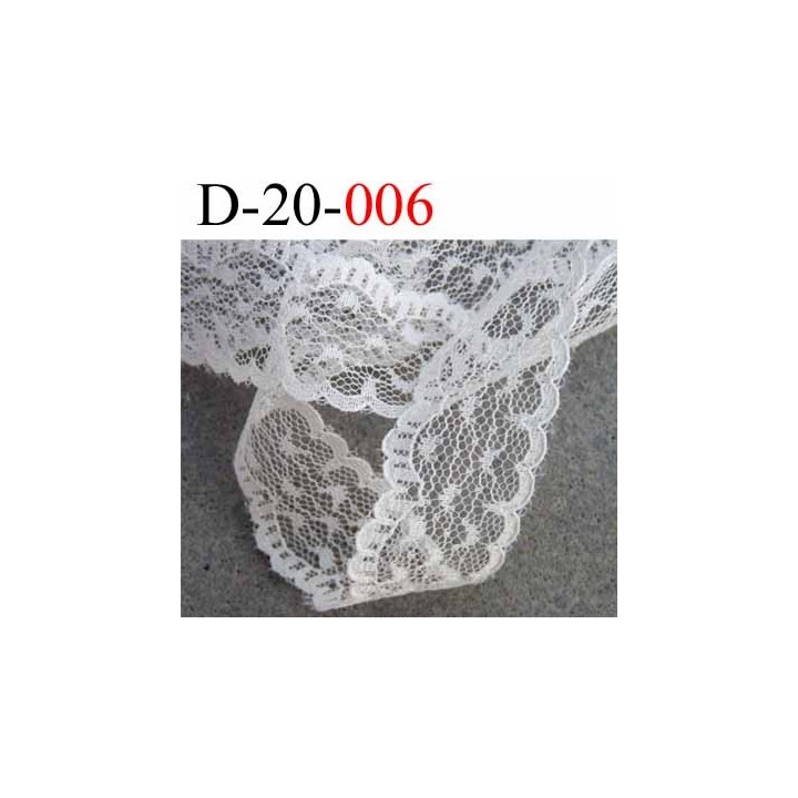 dentelle synthétique largeur 20 mm couleur blanc cassé écru douce prix au mètre