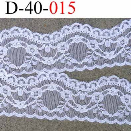 dentelle synthétique blanche largeur 40 mm prix au mètre
