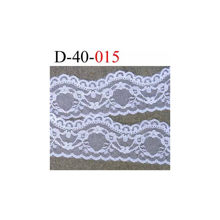 dentelle synthétique blanche largeur 40 mm prix au mètre