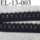 élastique picot dentelle plat largeur 13 mm couleur noir largeur de bande 6 mm largeur de dentelle boucle 7 mm très beau