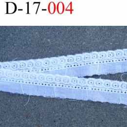 dentelle galon broderie anglaise  coton blanc 17 mm prix au mètre