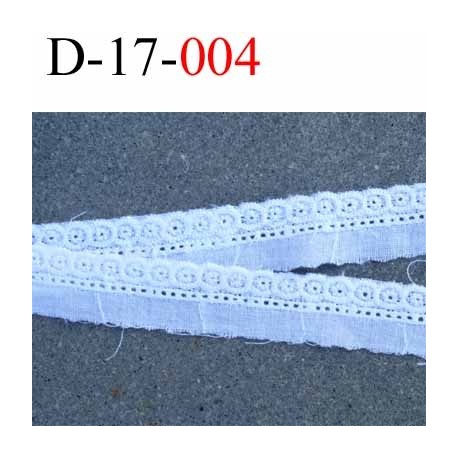 dentelle galon broderie anglaise coton blanc 17 mm prix au mètre