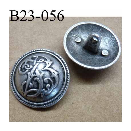 bouton 23 mm en métal style etain accroche avec un anneau diamètre 23 millimètres