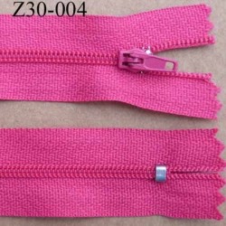 fermeture zip à glissière longueur 30 cm couleur rose fushia non séparable zip nylon largeur 2,5 cm