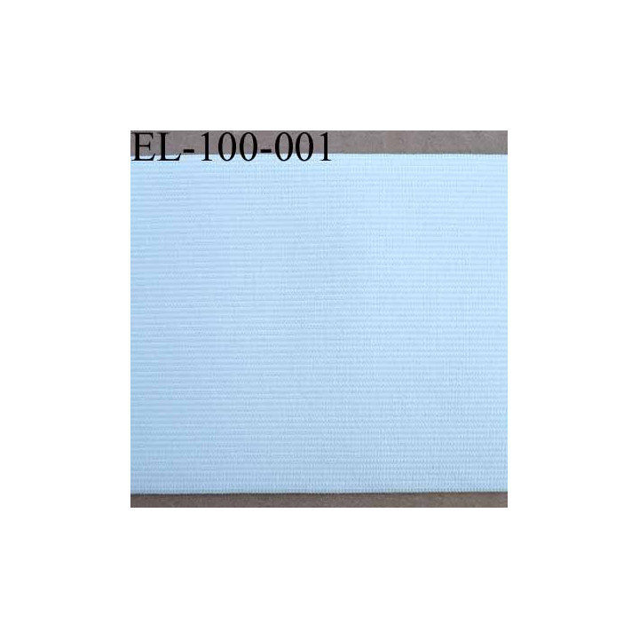 élastique plat très belle qualité couleur blanc largeur 100 mm  souple et doux très agréable au toucher prix au mètre