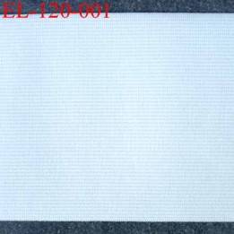 élastique plat très belle qualité couleur blanc mat largeur 120 mm  souple et doux très agréable au toucher prix au mètre