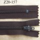 fermeture zip de marque à glissière longueur 20 cm couleur marron non séparable largeur 2.5 cm glissière nylon largeur zip 4 mm