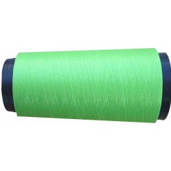 Cone de fil mousse polyamide fil n°160 couleur vert fluo longueur du cone 1000 mètres fabriqué en France