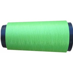 Cone de fil mousse polyamide fil n°160 couleur vert fluo longueur du cone 2000 mètres fabriqué en France