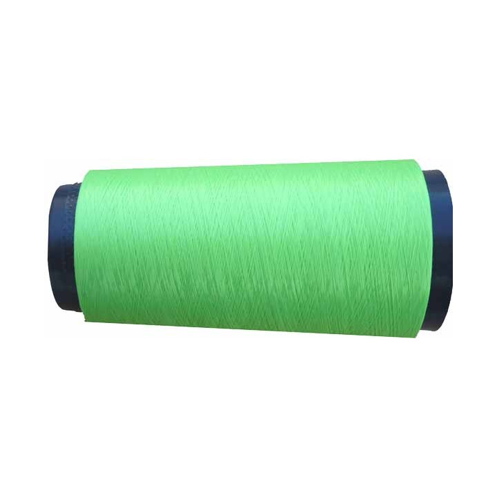 Cone de fil mousse polyamide fil n°160 couleur vert fluo longueur du cone 5000 mètres bobiné en France