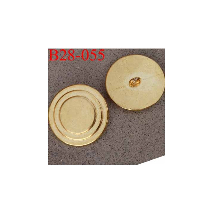 bouton métal 28 mm en mètal couleur doré or accroche avec un anneau