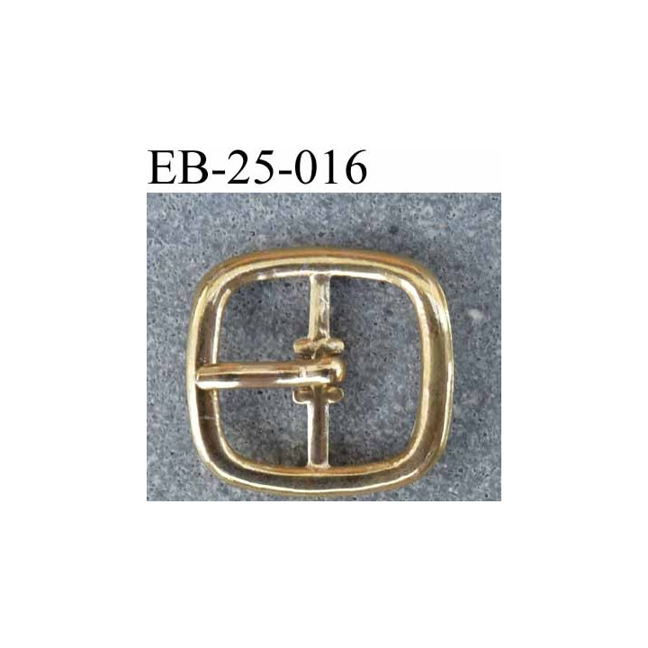 Boucle étrier carré arrondi métal brillant doré largeur extérieur 2.5cm largeur intérieur 16 mm hauteur 23 mm