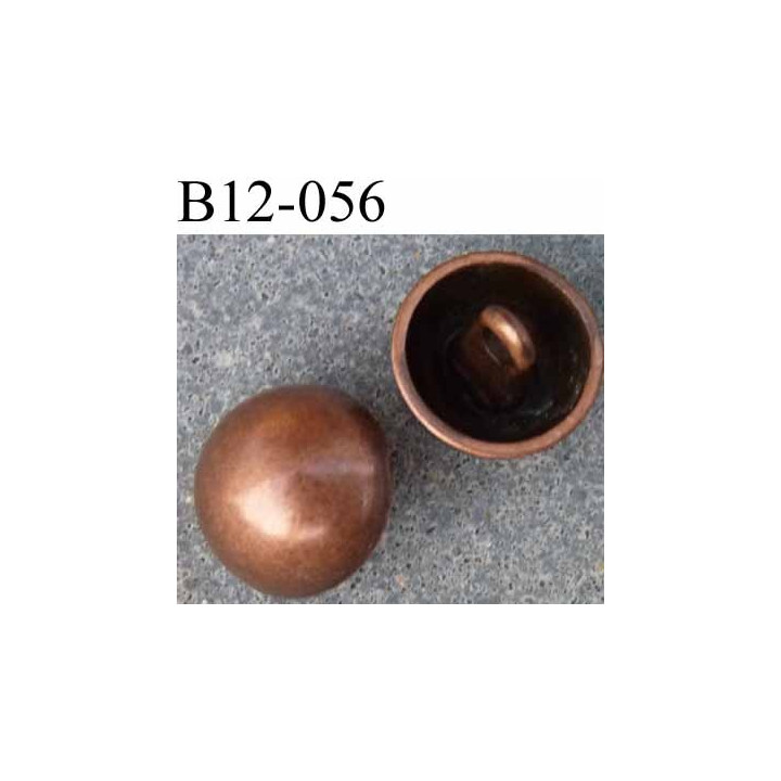 bouton 12 mm en  métal couleur bronse cuivre provenant d'une vieille mercerie accroche avec un anneau  diamètre 12 millimètres