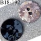 bouton 18 mm en nacre naturel couleur noir très  brillant  2 trous diamètre 18 mm