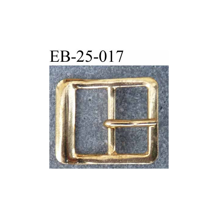 déstockage Boucle étrier rectangle ardillon métal brillant doré largeur extérieur 2.5cm largeur intérieur 16 mm hauteur 20 mm