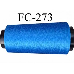 Cone de fil très résistant n° 35 polyester continu bleu brillant superbe très solide longueur 2000 mètres bobiné en France