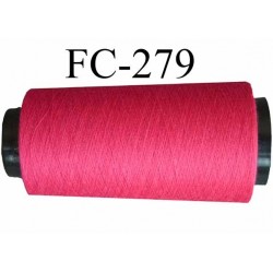 CONE de fil polyester n° 120 couleur rose fushia longueur de 2000 mètres bobiné en France