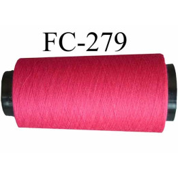 CONE de fil polyester n° 120  couleur rose fushia   longueur de 5000 mètres bobiné en France