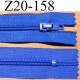 fermeture zip de marque à glissière longueur 20 cm couleur bleu non séparable largeur 2.5 cm glissière nylon largeur du zip 4 mm