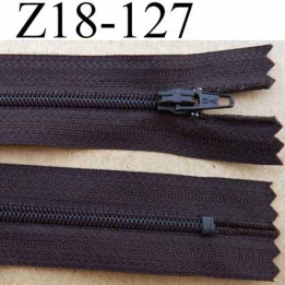fermeture zip de marque à glissière longueur 18 cm couleur marron non séparable largeur 2.5 cm glissière nylon largeur  zip 4 mm