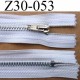 fermeture zip à glissière longueur 30 cm couleur blanc non séparable largeur 2.7 cm zip glissière métal largeur du zip 4.5 mm