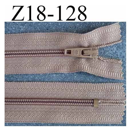 fermeture zip à glissière longueur 18 cm couleur marron clair non séparable largeur 2.6 cm glissière nylon largeur du zip 4 mm