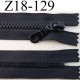 fermeture zip moulé à glissière longueur 18 largeur 3 cm couleur noir non séparable largeur de la glissière moulé nylon 6 mm